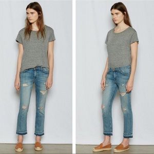 NEW Current/Elliott The Cropped Straight Jeans 24